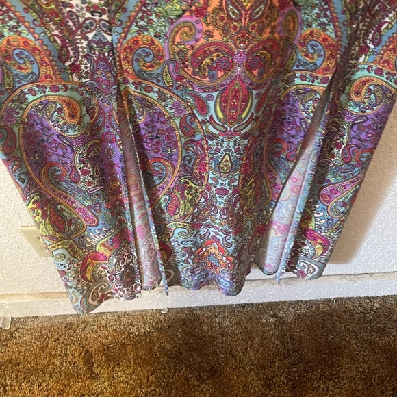 London Times Casual Blue and Purple Halter Maxi Dress - Picture 4 of 8